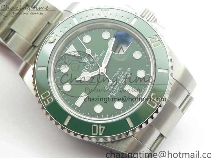 1:1 Ceramic Bracelet Submariner and Case Green V3 Edition ARF A2824 904L SS 116610 Best LV 0121